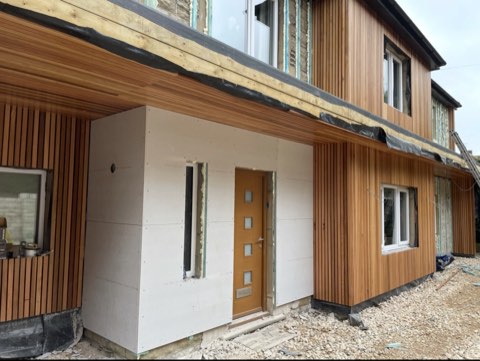 Full exterior transformation, cedar and K-Rend