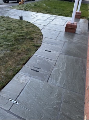 Slate path and patio